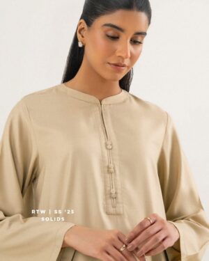 Stitched Autumn 2025 Silk 2-Piece Suit in Skin