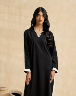 Stitched Autumn ’25 2-Piece Silk Black/White