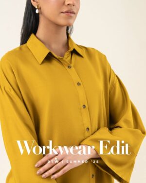 Stitched Autumn ’25 2-Piece Silk Mustard