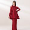 Stitched Autumn ’25 2-Piece Silk Blood Red