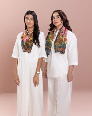 Stitched Summer ’25 3-Piece Lawn White