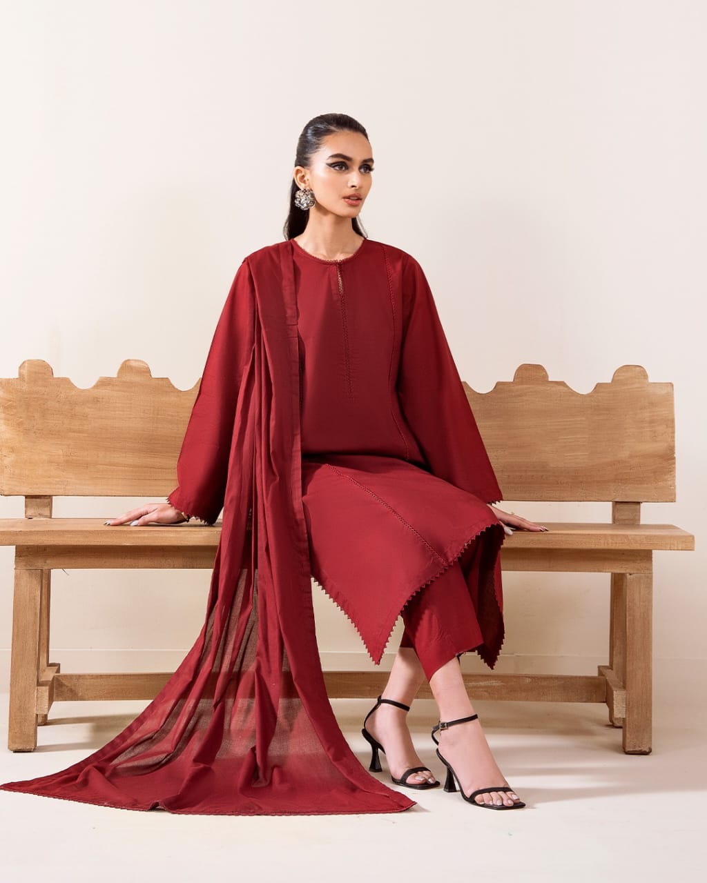Stitched Summer ’25 2-Piece Lawn Blood Red Stitched Summer ’25 2-Piece Lawn Blood Red