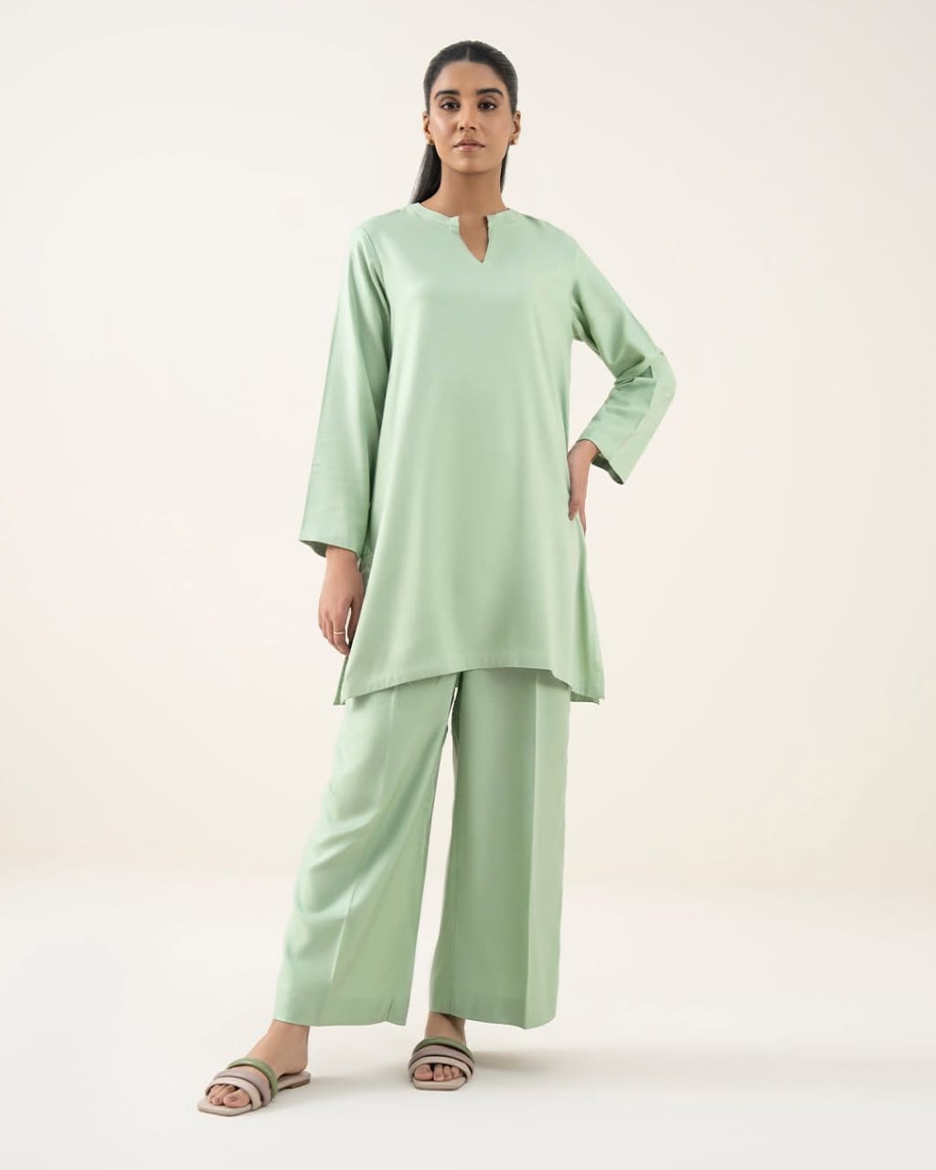 gre Stitched Summer 2025 Lawn 2-Piece Suit in Patina Green